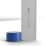 Reusable glass water bottle